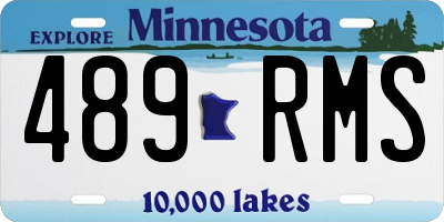 MN license plate 489RMS