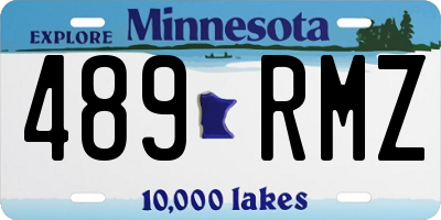 MN license plate 489RMZ