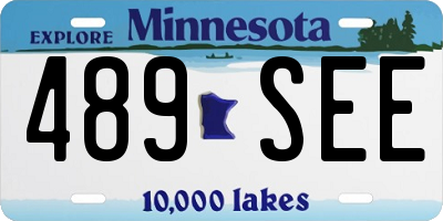 MN license plate 489SEE