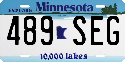 MN license plate 489SEG