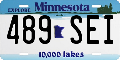 MN license plate 489SEI