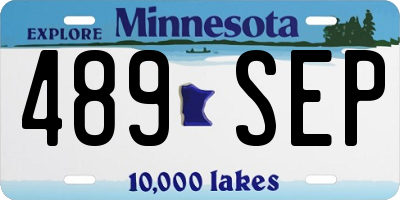 MN license plate 489SEP