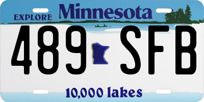 MN license plate 489SFB