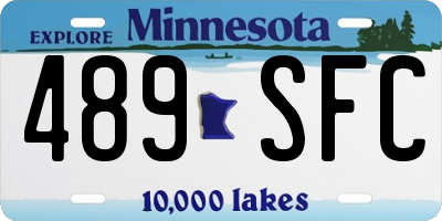MN license plate 489SFC