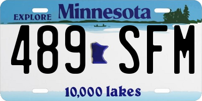 MN license plate 489SFM