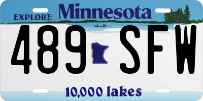 MN license plate 489SFW