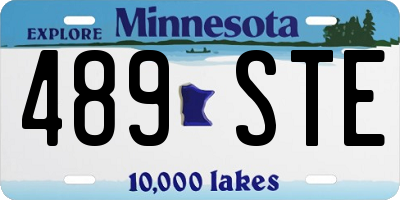 MN license plate 489STE