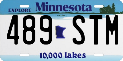 MN license plate 489STM