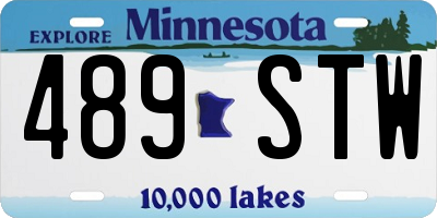MN license plate 489STW