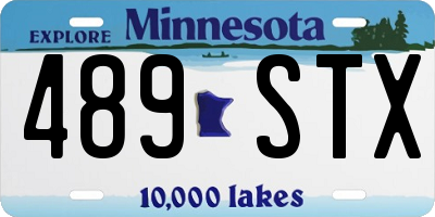 MN license plate 489STX