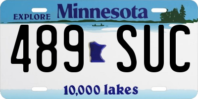 MN license plate 489SUC