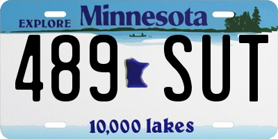 MN license plate 489SUT