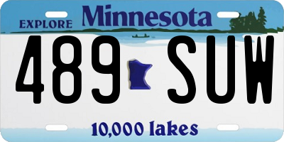 MN license plate 489SUW