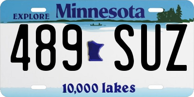 MN license plate 489SUZ