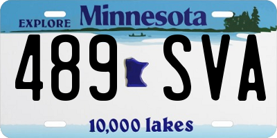 MN license plate 489SVA