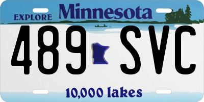 MN license plate 489SVC