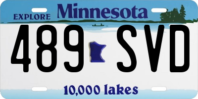 MN license plate 489SVD
