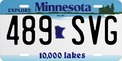 MN license plate 489SVG