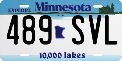 MN license plate 489SVL