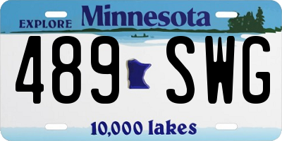 MN license plate 489SWG