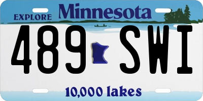 MN license plate 489SWI