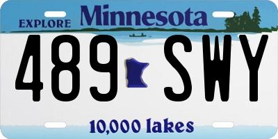 MN license plate 489SWY