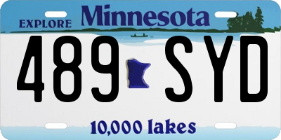 MN license plate 489SYD