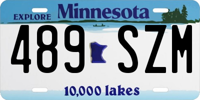 MN license plate 489SZM