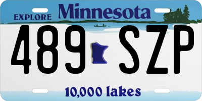 MN license plate 489SZP