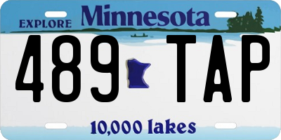 MN license plate 489TAP