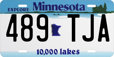 MN license plate 489TJA