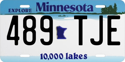 MN license plate 489TJE