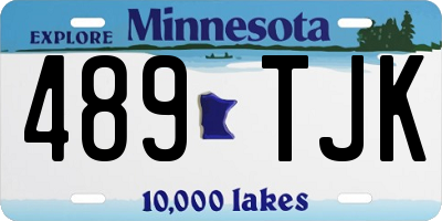 MN license plate 489TJK
