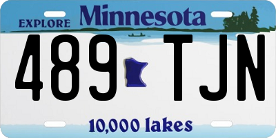 MN license plate 489TJN