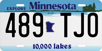 MN license plate 489TJO