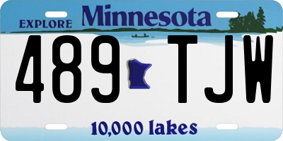 MN license plate 489TJW