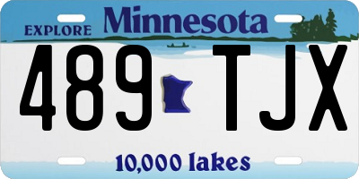 MN license plate 489TJX