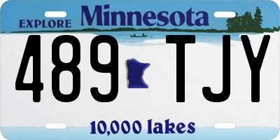 MN license plate 489TJY