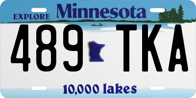 MN license plate 489TKA
