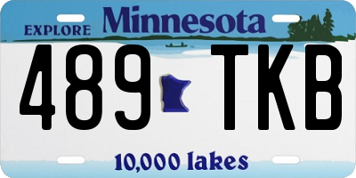 MN license plate 489TKB
