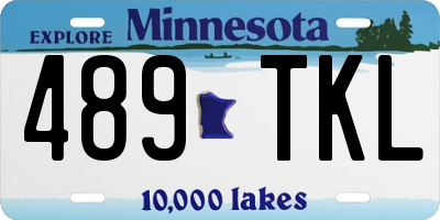 MN license plate 489TKL