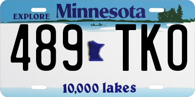 MN license plate 489TKO