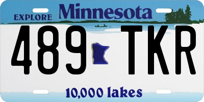 MN license plate 489TKR