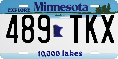 MN license plate 489TKX