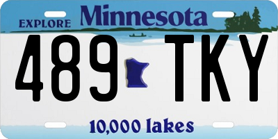 MN license plate 489TKY