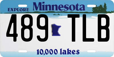 MN license plate 489TLB