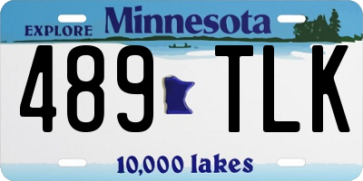 MN license plate 489TLK