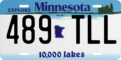 MN license plate 489TLL