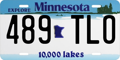 MN license plate 489TLO