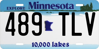 MN license plate 489TLV
